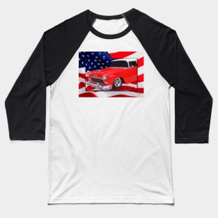 Patriotic 55 Chevy Baseball T-Shirt